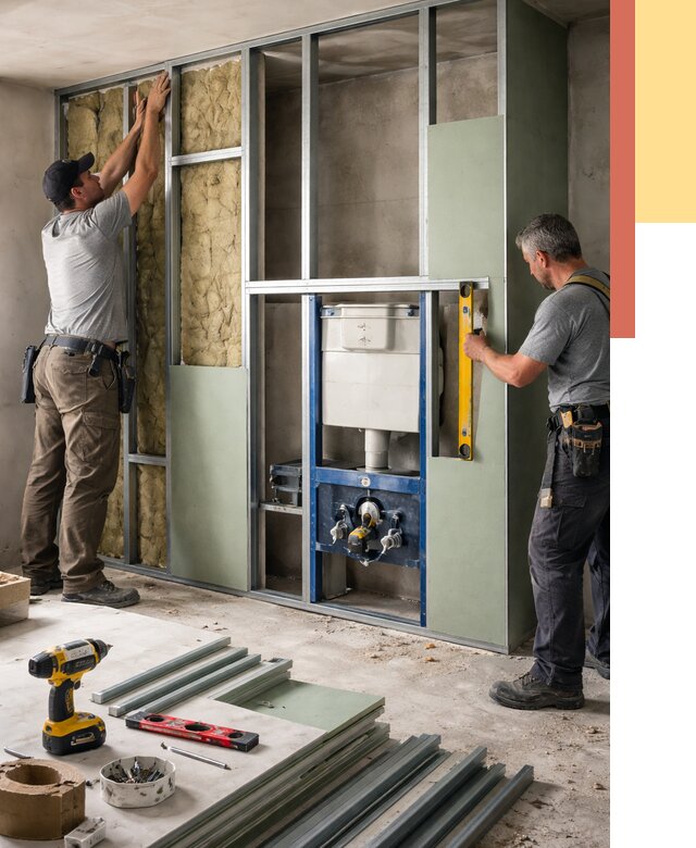 Установка сантехнических перегородок в Лениногорске от 8772 руб. | ОТДЕЛОЧНИК-Лнр