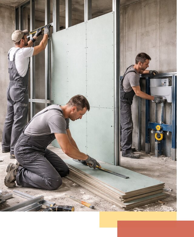 Монтаж и ремонт сантехнических перегородок в Лениногорске