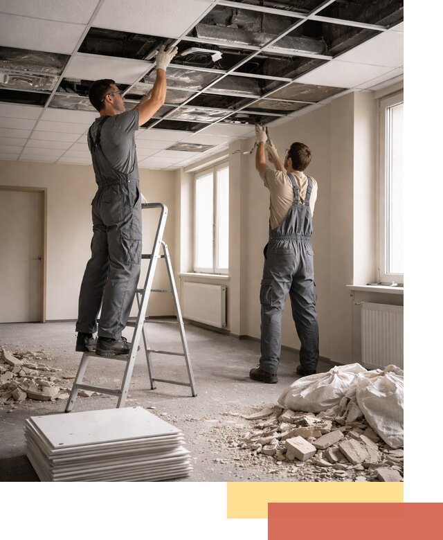 Демонтаж потолков Армстронг профессионально в Лениногорске