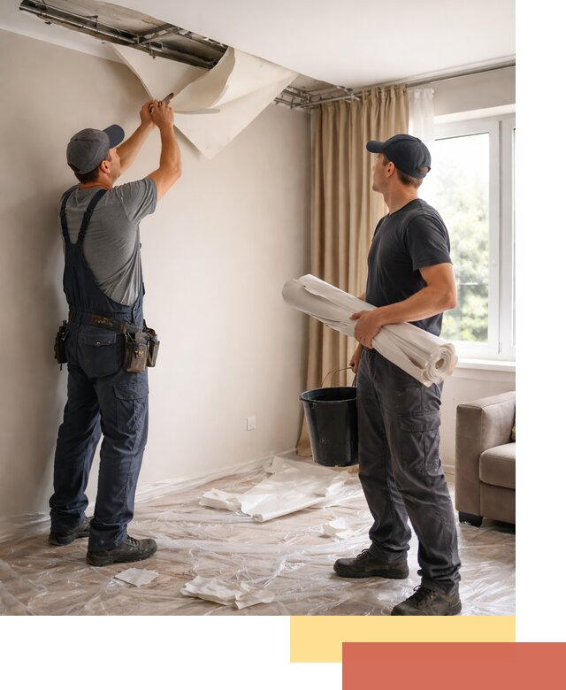 Демонтаж натяжного потолка в Лениногорске быстро и аккуратно