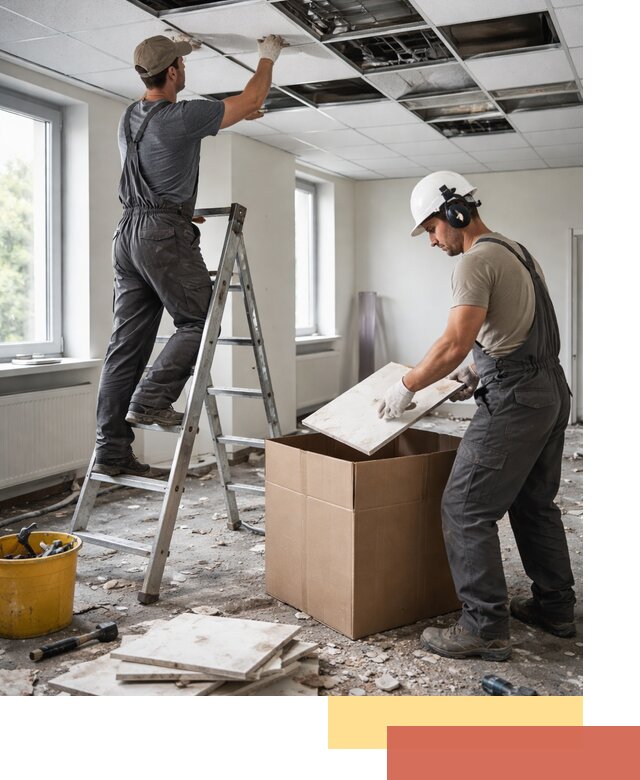 Демонтаж потолочной плитки в Лениногорске быстро и аккуратно