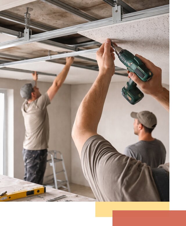 Монтаж акустического потолка в Лениногорске под ключ