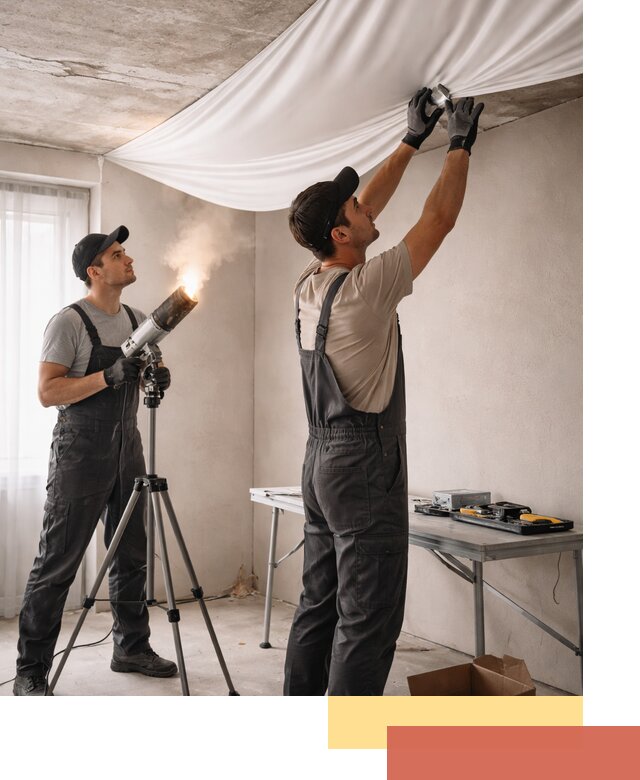 Установка натяжного потолка под ключ в Лениногорске