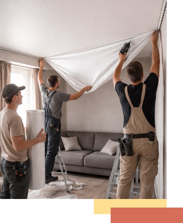 Монтаж сатинового натяжного потолка в Лениногорске качественно и быстро