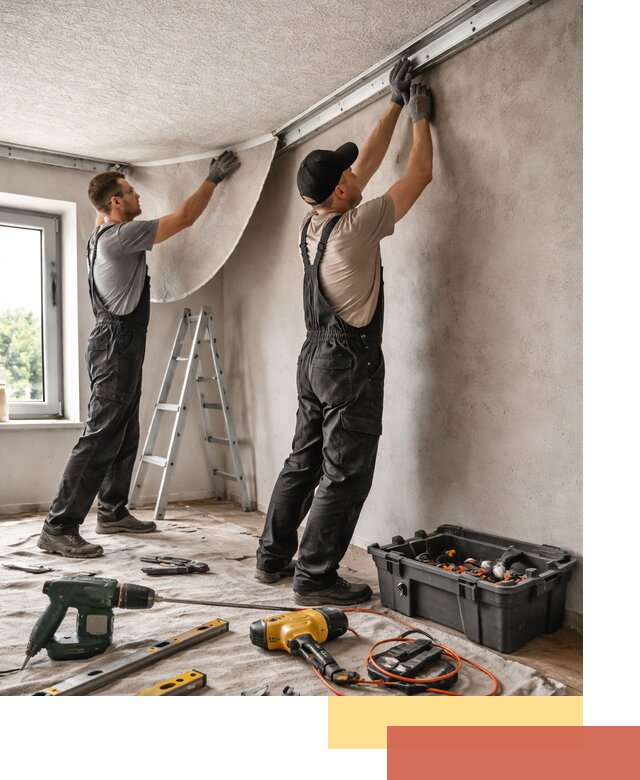 Монтаж фактурного натяжного потолка в Лениногорске качественно и быстро