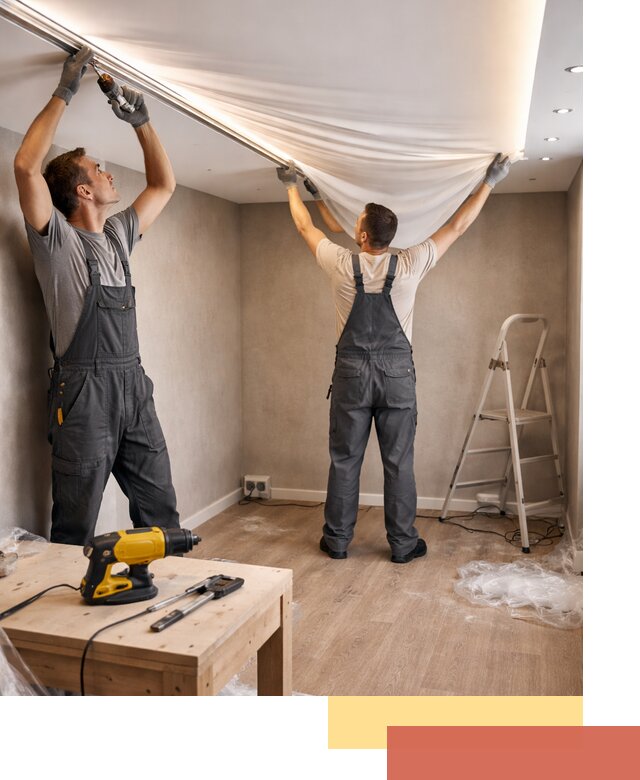 Монтаж натяжного потолка с подсветкой в Лениногорске цена и сроки