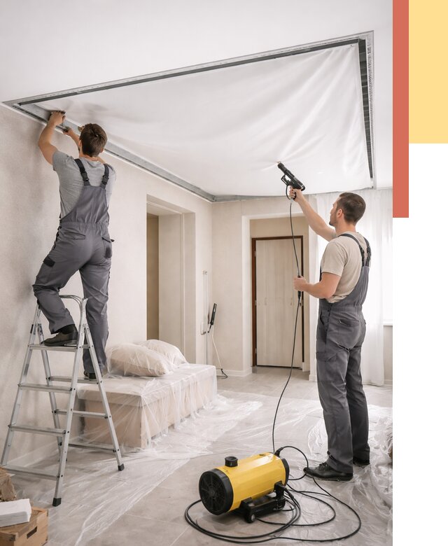 Монтаж натяжного потолка в прихожей в Лениногорске от 2735 руб. под ключ | ОТДЕЛОЧНИК-Лнр