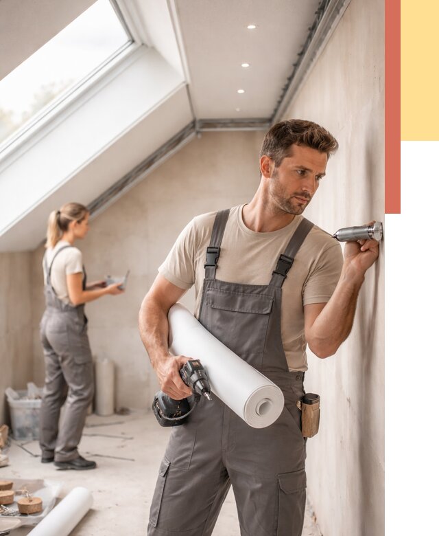 Монтаж натяжного потолка на мансарде в Лениногорске от 3612 руб. | ОТДЕЛОЧНИК-Лнр