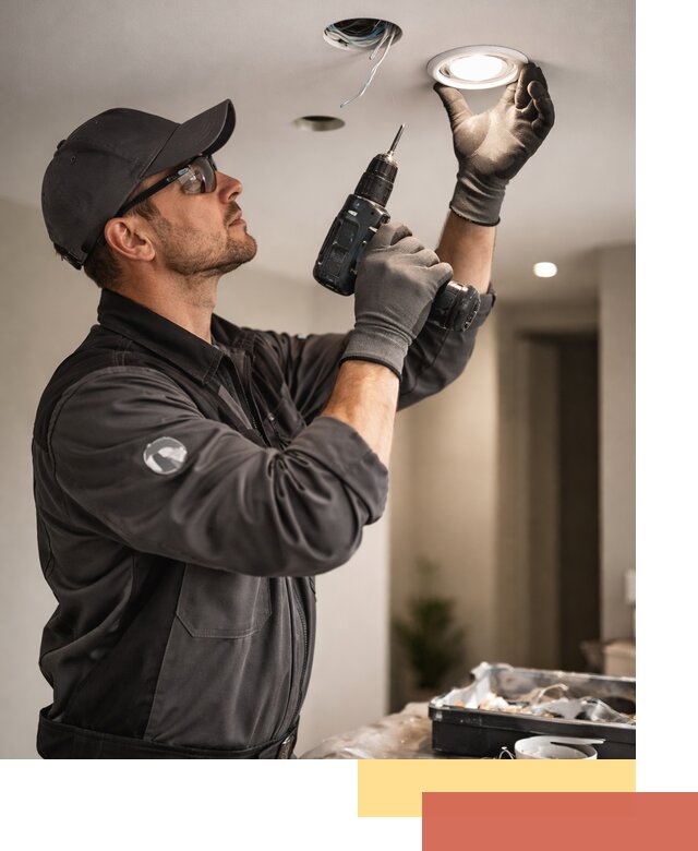 Установка точечных светильников в натяжной потолок в Лениногорске