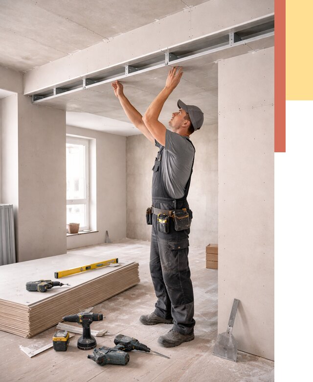 Потолок из гипсокартона с нишей в Лениногорске от 1290 руб. под ключ | ОТДЕЛОЧНИК-Лнр