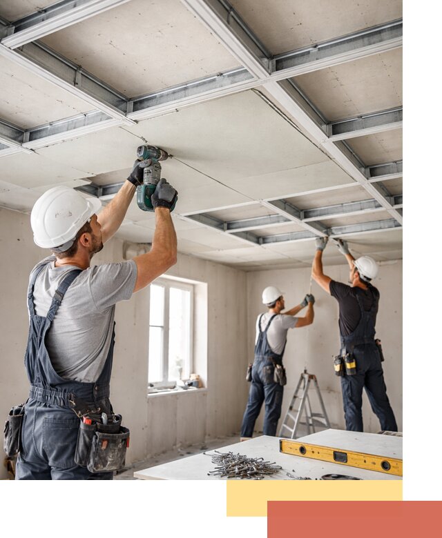 Кессонный потолок из гипсокартона под ключ в Лениногорске