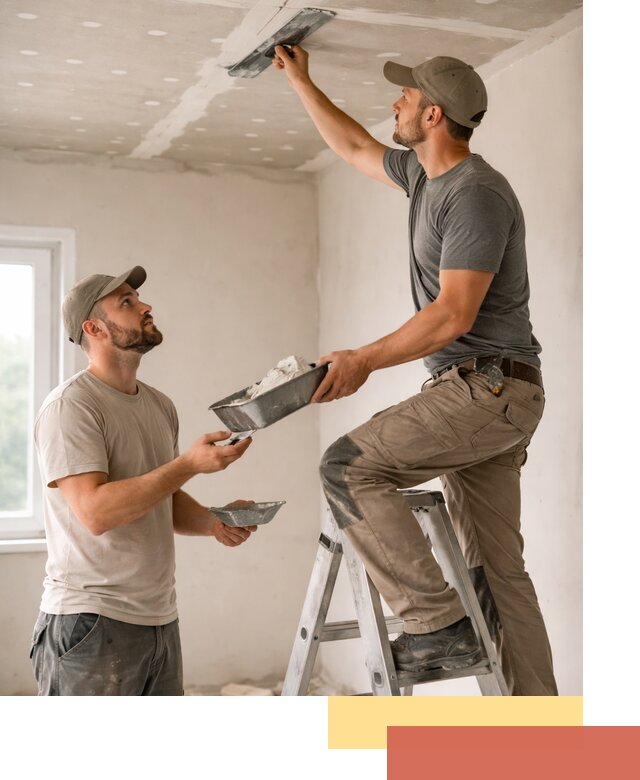 Шпаклевка потолка из гипсокартона в Лениногорске качественно и быстро