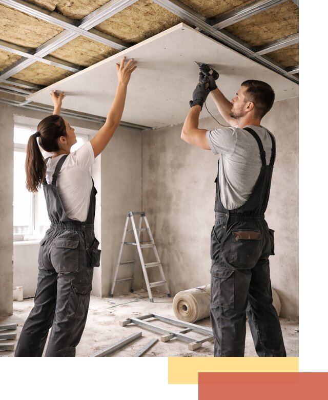 Звукоизоляция потолка из ГКЛ в Лениногорске профессионально и надежно