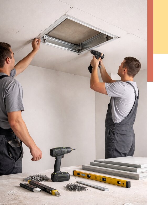 Установка люка в потолок ГКЛ в Лениногорске от 2580 руб. под ключ | ОТДЕЛОЧНИК-Лнр