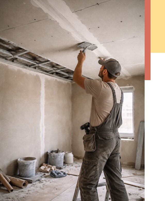 Ремонт потолка из гипсокартона в Лениногорске от 671 руб./м² — быстро и недорого | ОТДЕЛОЧНИК-Лнр