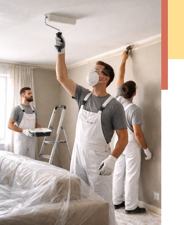 Покраска потолка водоэмельсионной краской в Лениногорске от 2270 руб/м² — услуги под ключ | ОТДЕЛОЧНИК-Лнр