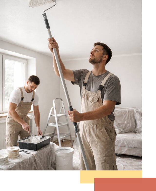 Покраска потолка водоэмульсионной краской в Лениногорске