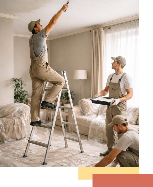 Покраска потолков акриловой краской в Лениногорске качественно и быстро