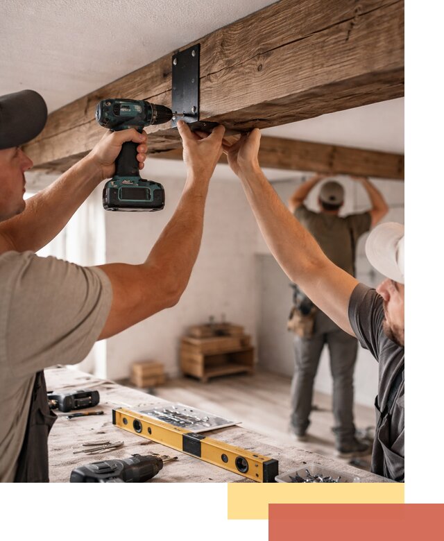 Монтаж декоративных потолочных балок в Лениногорске