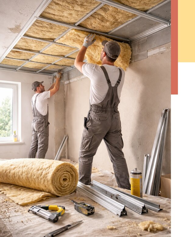 Утепление потолка в Лениногорске от 7430 руб/м2 — недорого, быстро, под ключ | ОТДЕЛОЧНИК-Лнр