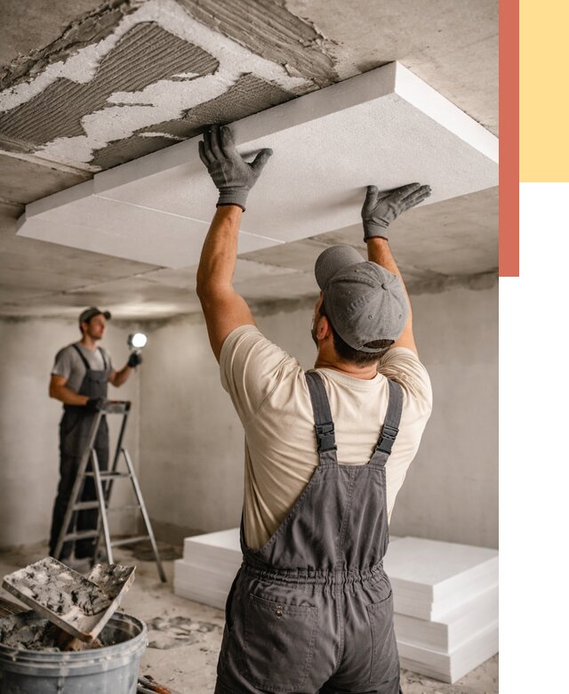 Утепление потолка пенопластом в Лениногорске от 4644 руб/м2 — недорого и быстро | ОТДЕЛОЧНИК-Лнр