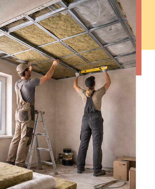 Шумоизоляция потолка в Лениногорске от 1290 руб. под ключ — услуги ОТДЕЛОЧНИК-Лнр